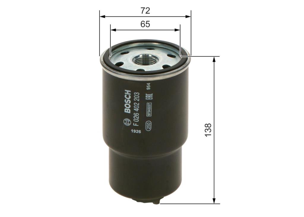 Filtre à carburant (Filtre à gasoil) BOSCH ref. F 026 402 203