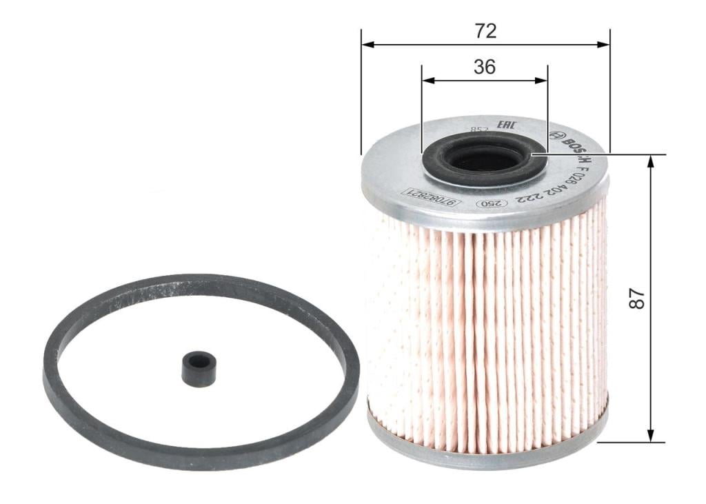Filtre à carburant (Filtre à gasoil) BOSCH ref. F 026 402 222