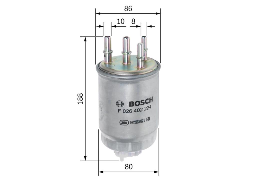 Filtre à carburant (Filtre à gasoil) BOSCH ref. F 026 402 224