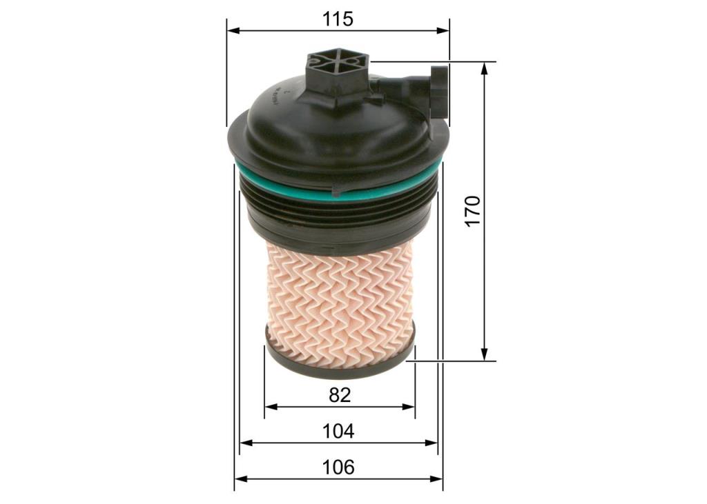 Filtre à carburant (Filtre à gasoil) BOSCH ref. F 026 402 247
