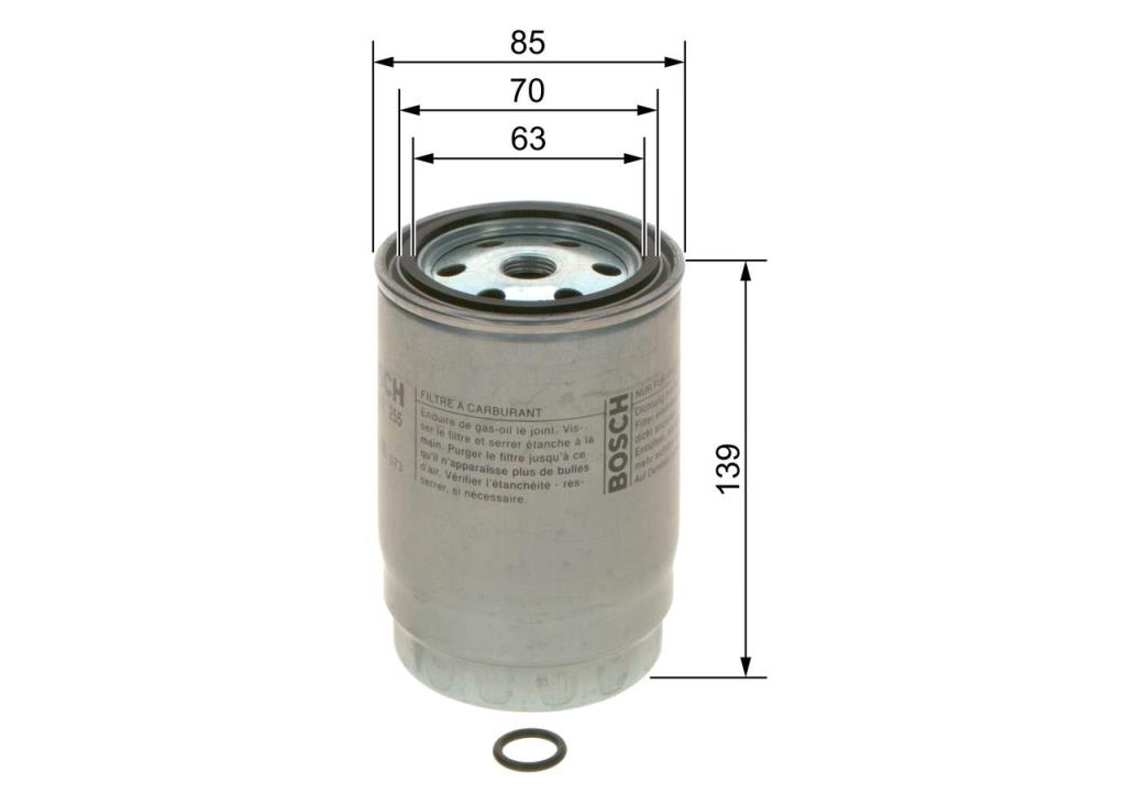 Filtre à carburant (Filtre à gasoil) BOSCH ref. F 026 402 255