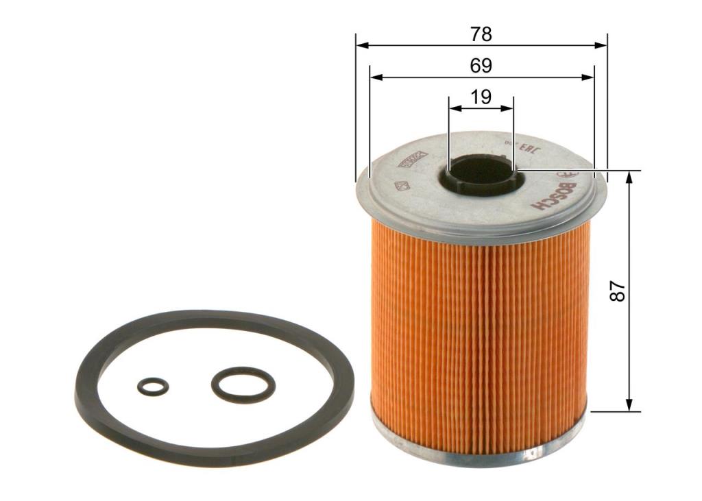 Filtre à carburant (Filtre à gasoil) BOSCH ref. F 026 402 521