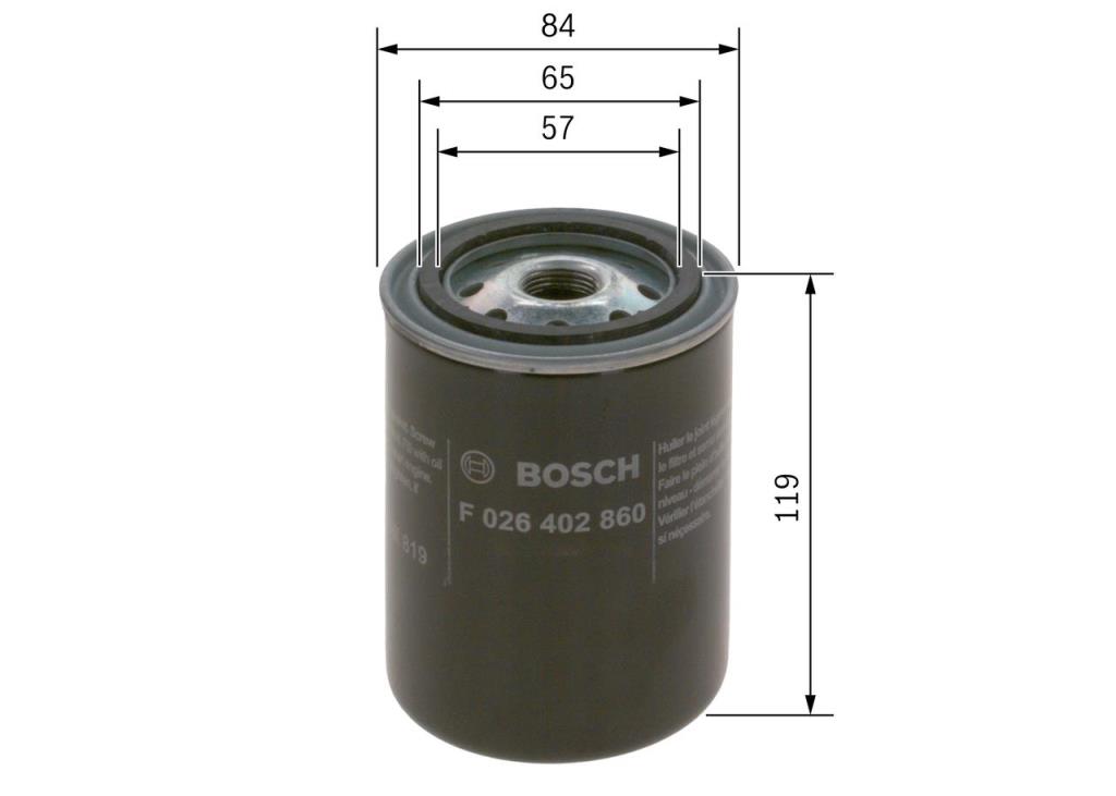 Filtre à carburant (Filtre à gasoil) BOSCH ref. F 026 402 860