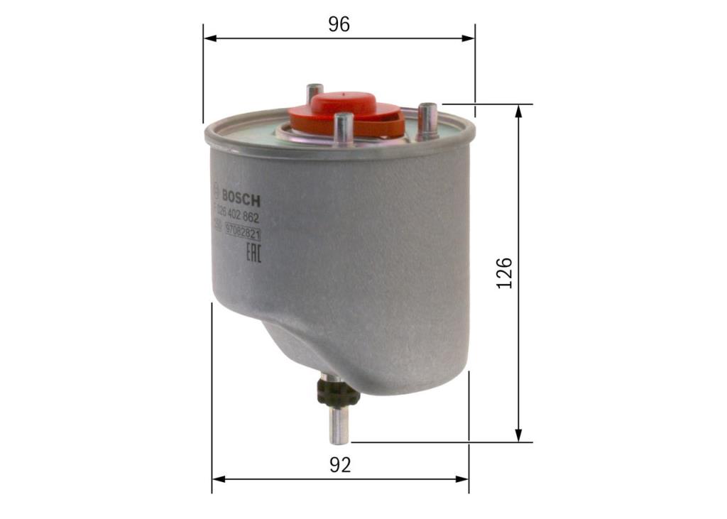 Filtre à carburant (Filtre à gasoil) BOSCH ref. F 026 402 862
