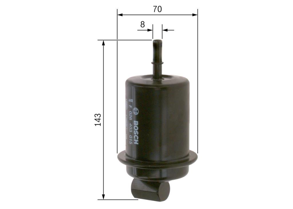 Filtre à carburant (Filtre à gasoil) BOSCH ref. F 026 403 015