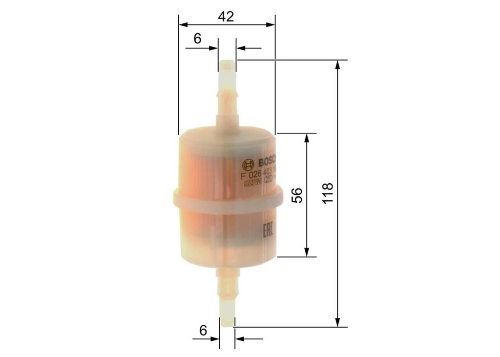 Filtre à carburant (Filtre à gasoil) BOSCH ref. F 026 403 169