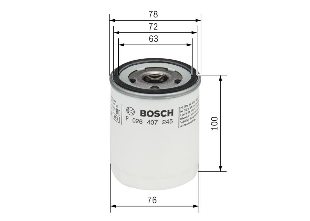 Filtre à huile BOSCH ref. F 026 407 245