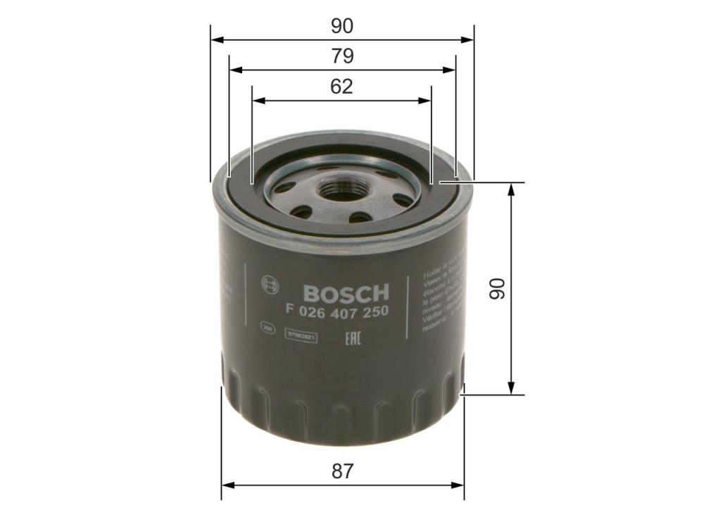 Filtre à huile BOSCH ref. F 026 407 250