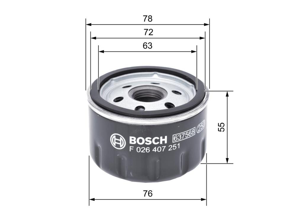 Filtre à huile BOSCH ref. F 026 407 251
