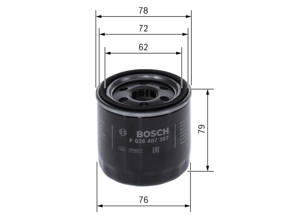 Filtre à huile BOSCH ref. F 026 407 307