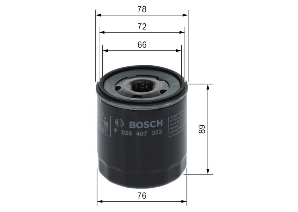 Filtro de óleo BOSCH ref. F 026 407 353