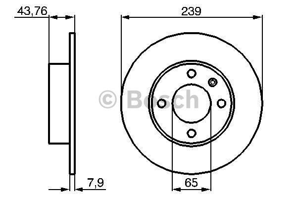 Disques de frein BOSCH 0 986 478 009