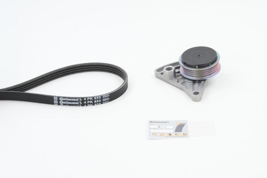 Kit de courroie d'accessoire (Courroie d’alternateur) CONTITECH ref. 4PK855K1