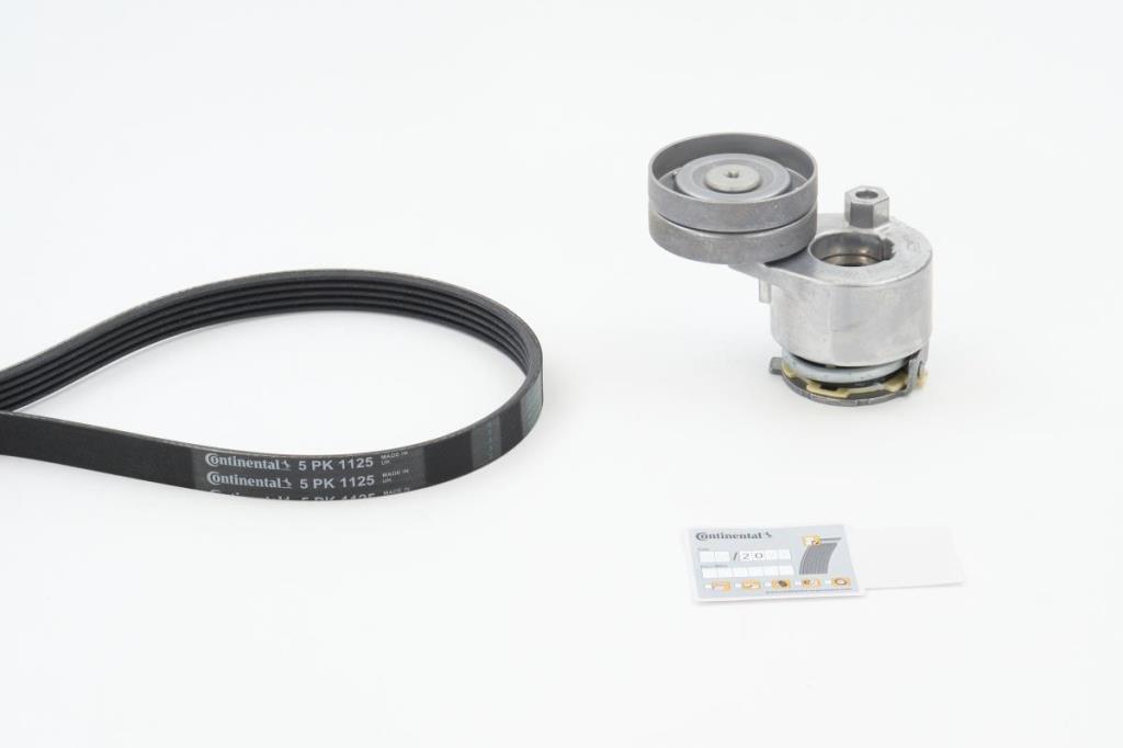 Kit de courroie d'accessoire (Courroie d’alternateur) CONTITECH 5PK1125K1
