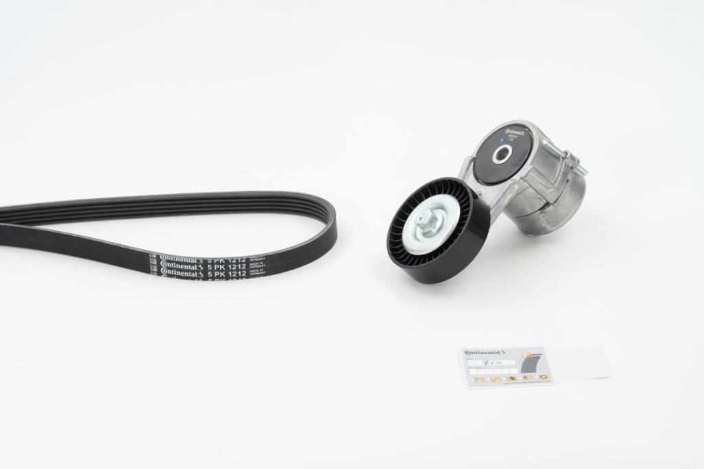 Kit de courroie d'accessoire (Courroie d’alternateur) CONTITECH ref. 5PK1212K1