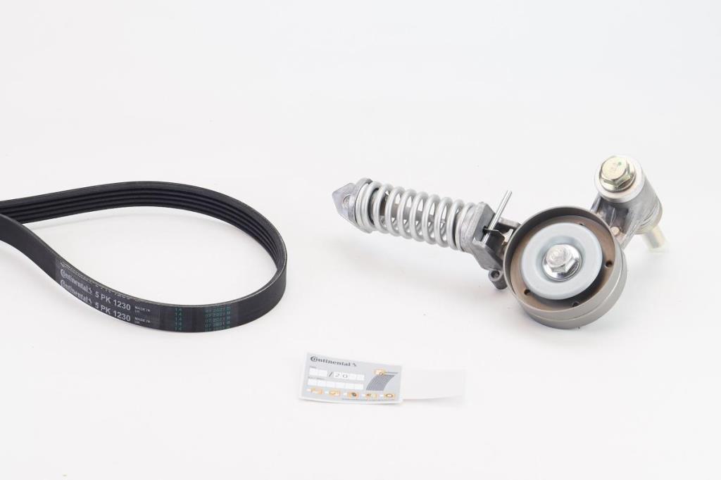 Kit de courroie d'accessoire (Courroie d’alternateur) CONTITECH ref. 5PK1230K1