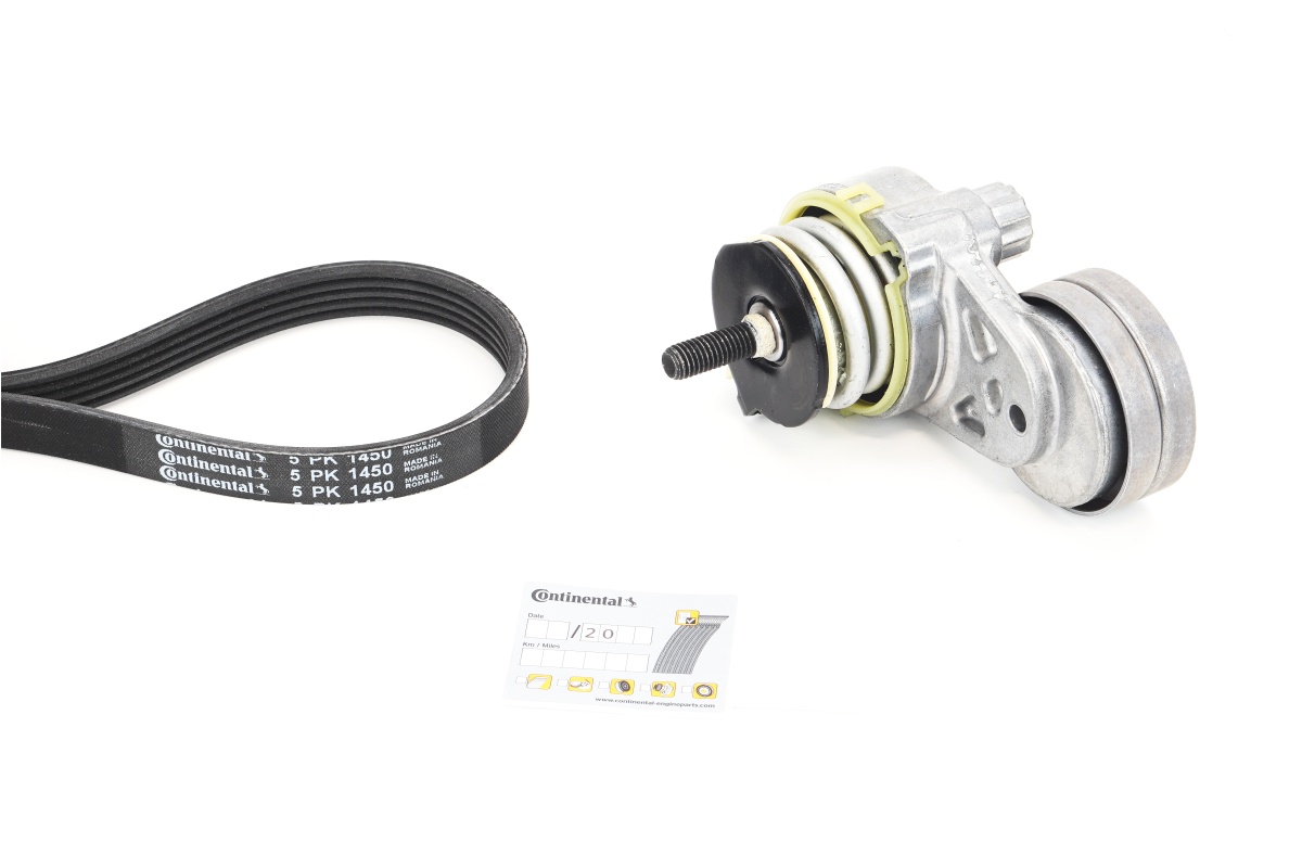 Kit de courroie d'accessoire (Courroie d’alternateur) CONTITECH 5PK1450K1