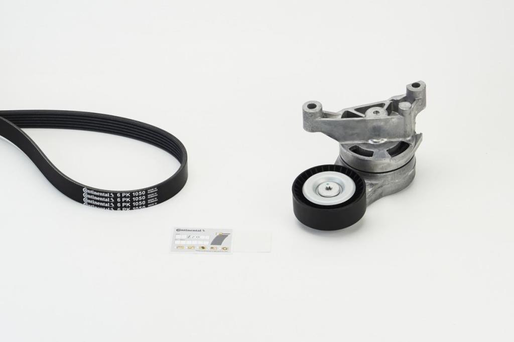 Kit de courroie d'accessoire (Courroie d’alternateur) CONTITECH ref. 6PK1050K2