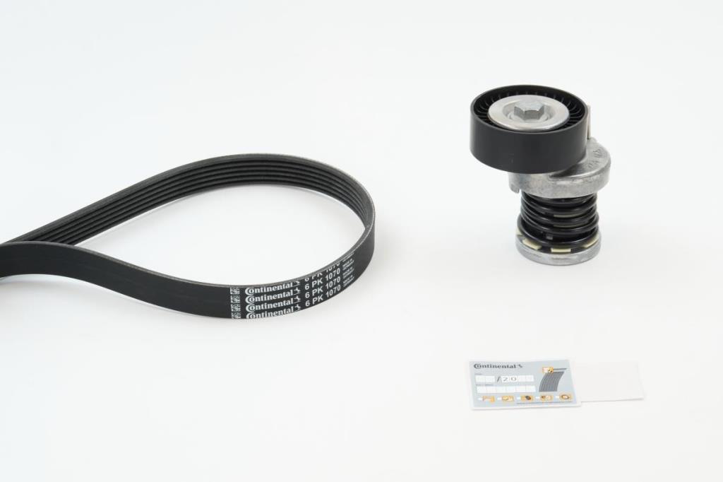 Kit de courroie d'accessoire (Courroie d’alternateur) CONTITECH ref. 6PK1070K2