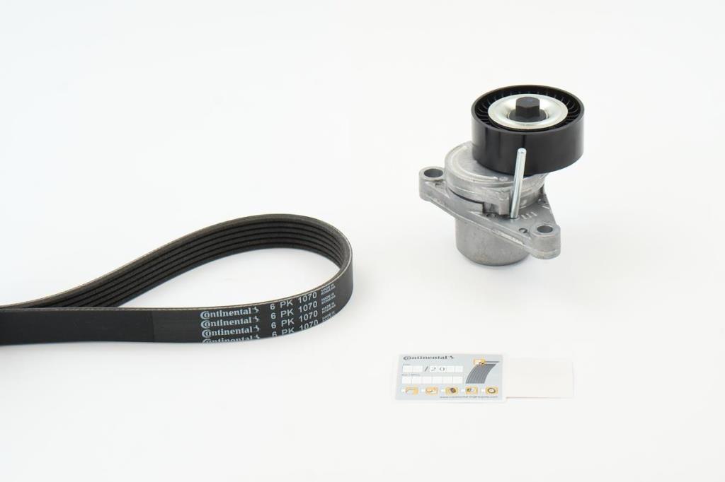 Kit de correias trapezoidais estriadas CONTITECH ref. 6PK1070K3