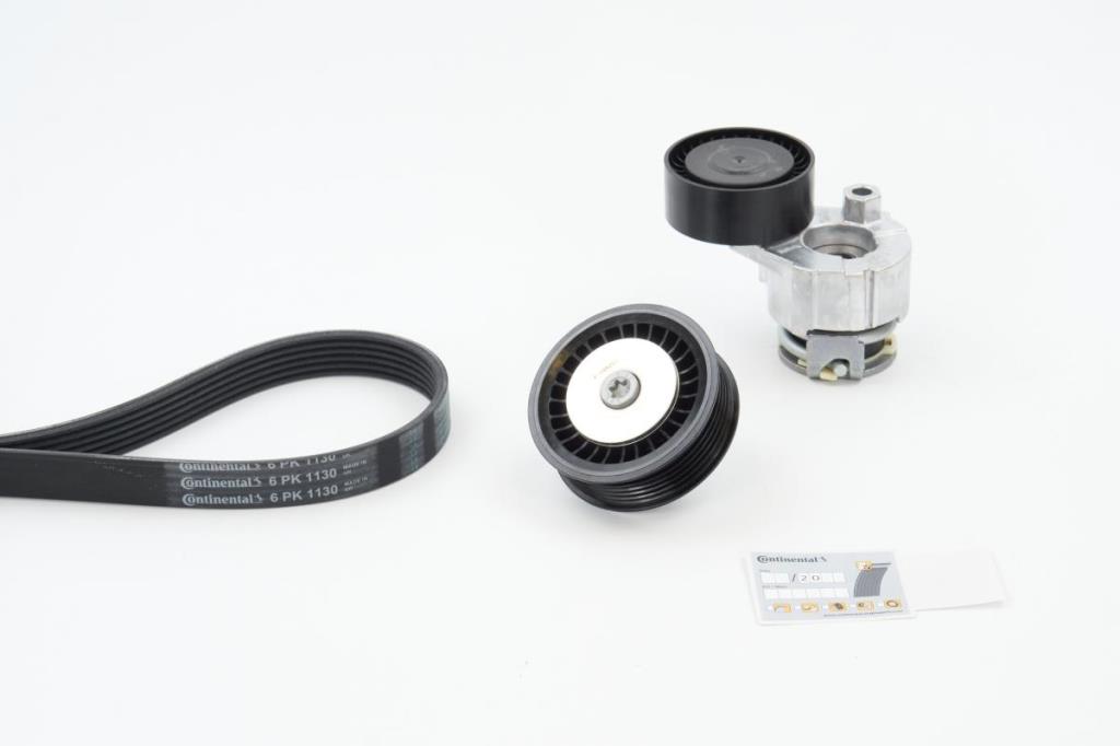 Kit de courroie d'accessoire (Courroie d’alternateur) CONTITECH 6PK1130K2