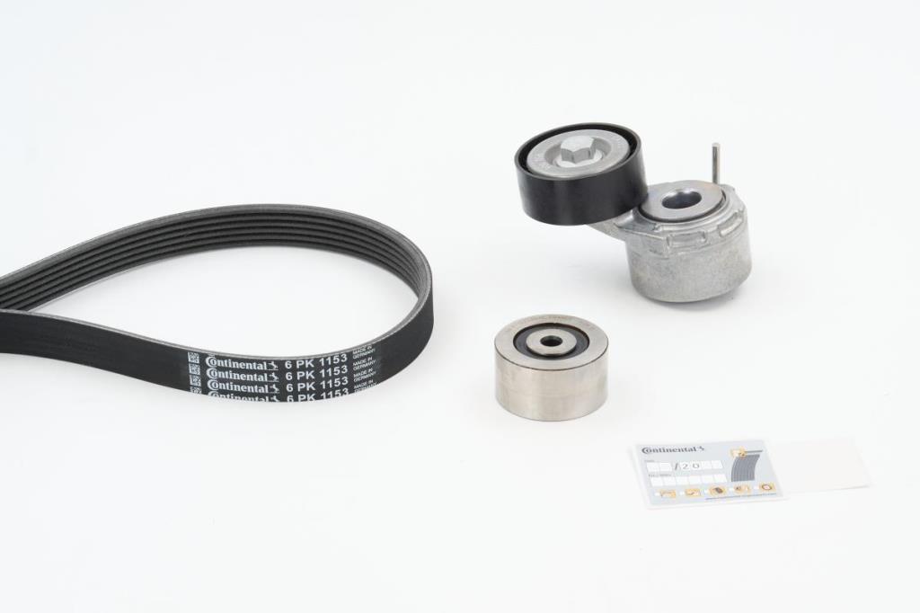 Kit de correias trapezoidais estriadas CONTITECH ref. 6PK1153K2