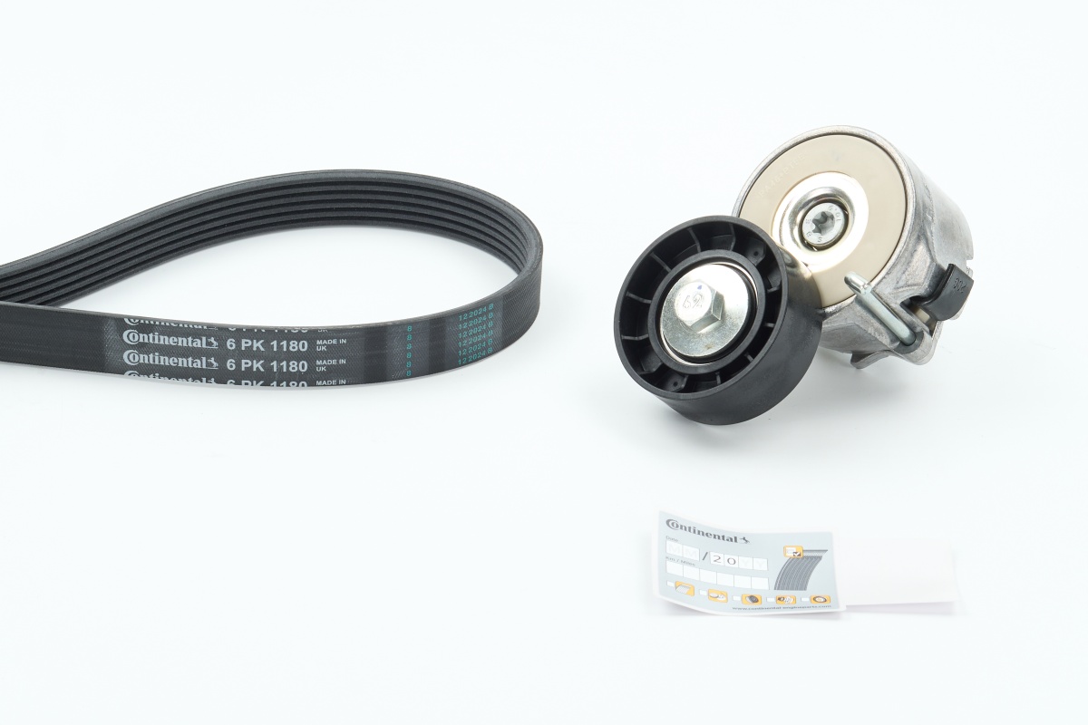 Kit de courroie d'accessoire (Courroie d’alternateur) CONTITECH ref. 6PK1180K3