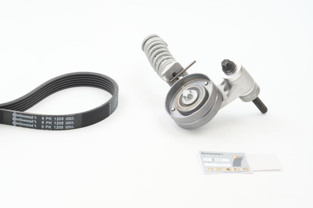 Kit de courroie d'accessoire (Courroie d’alternateur) CONTITECH 6PK1205K1
