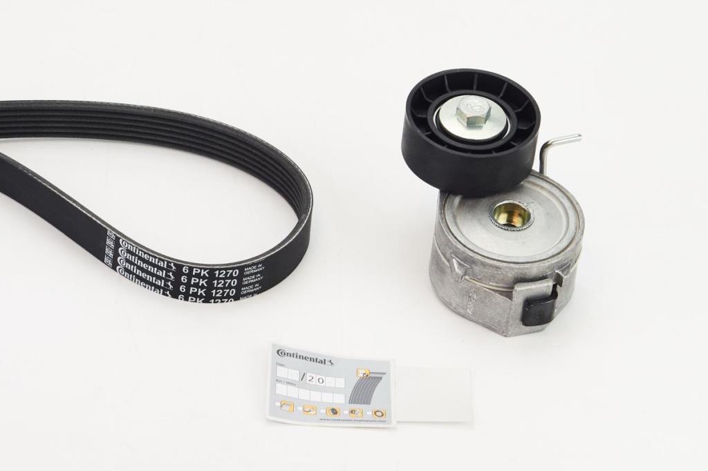 Kit de courroie d'accessoire (Courroie d’alternateur) CONTITECH ref. 6PK1270K1