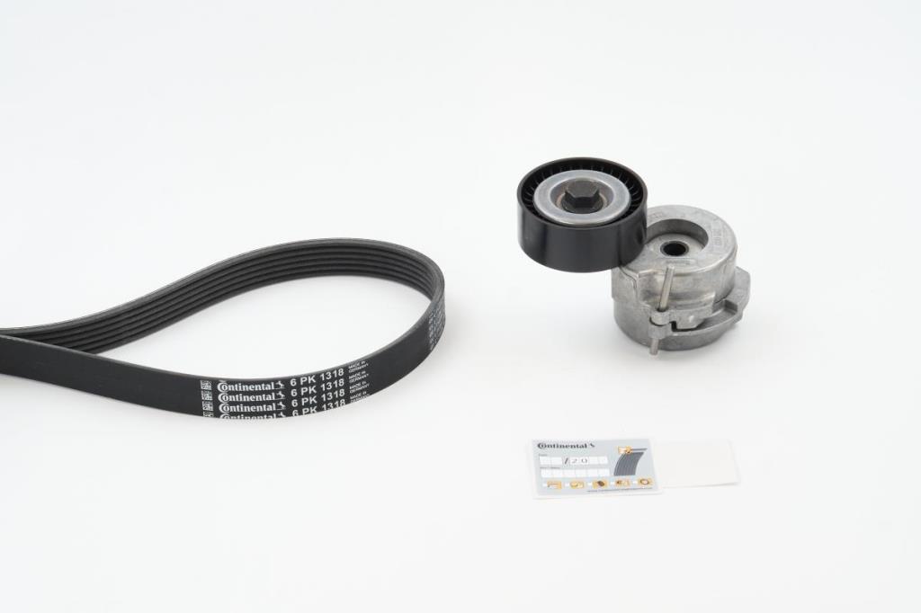 Kit de correias trapezoidais estriadas CONTITECH ref. 6PK1318K2