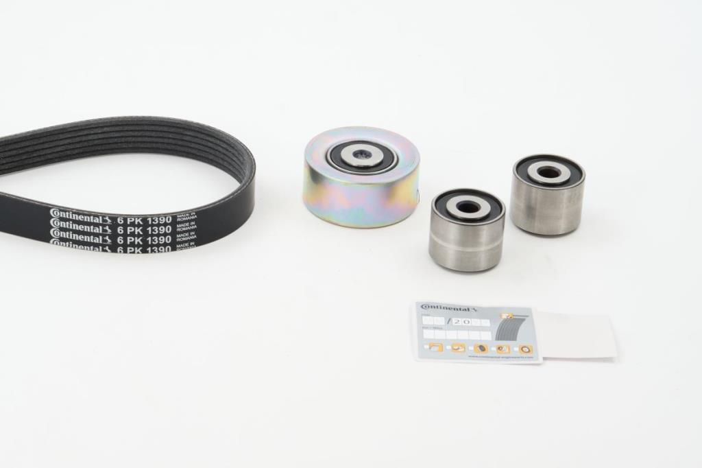 Kit de courroie d'accessoire (Courroie d’alternateur) CONTITECH ref. 6PK1390K1