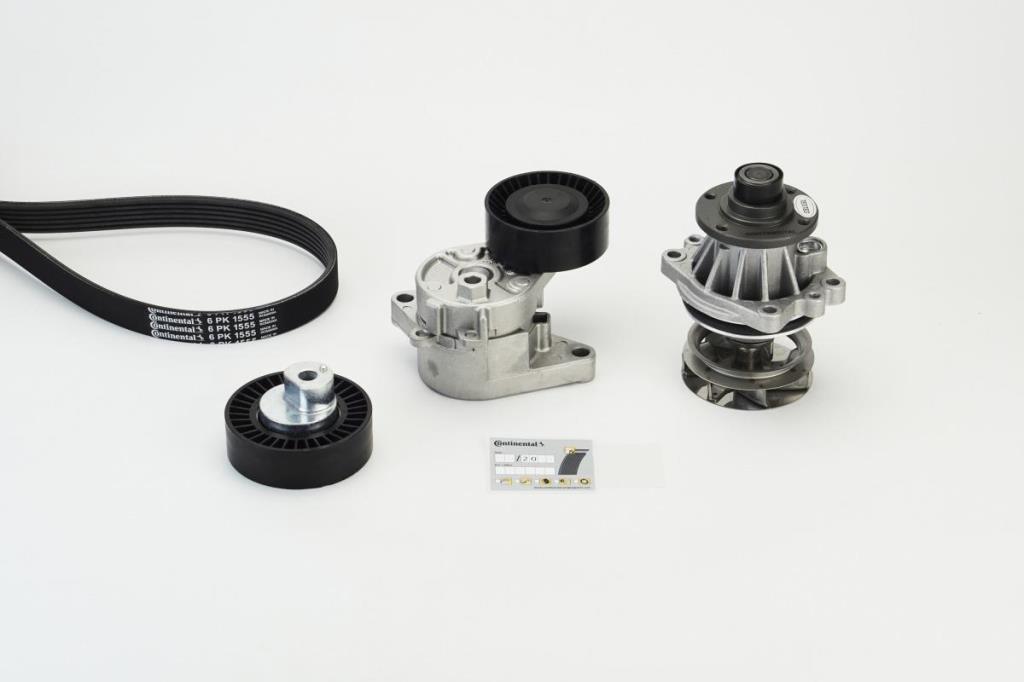 Bomba de agua + kit de correa poli V (Bomba de agua + kit correas de accesorios) CONTITECH ref. 6PK1555WP2
