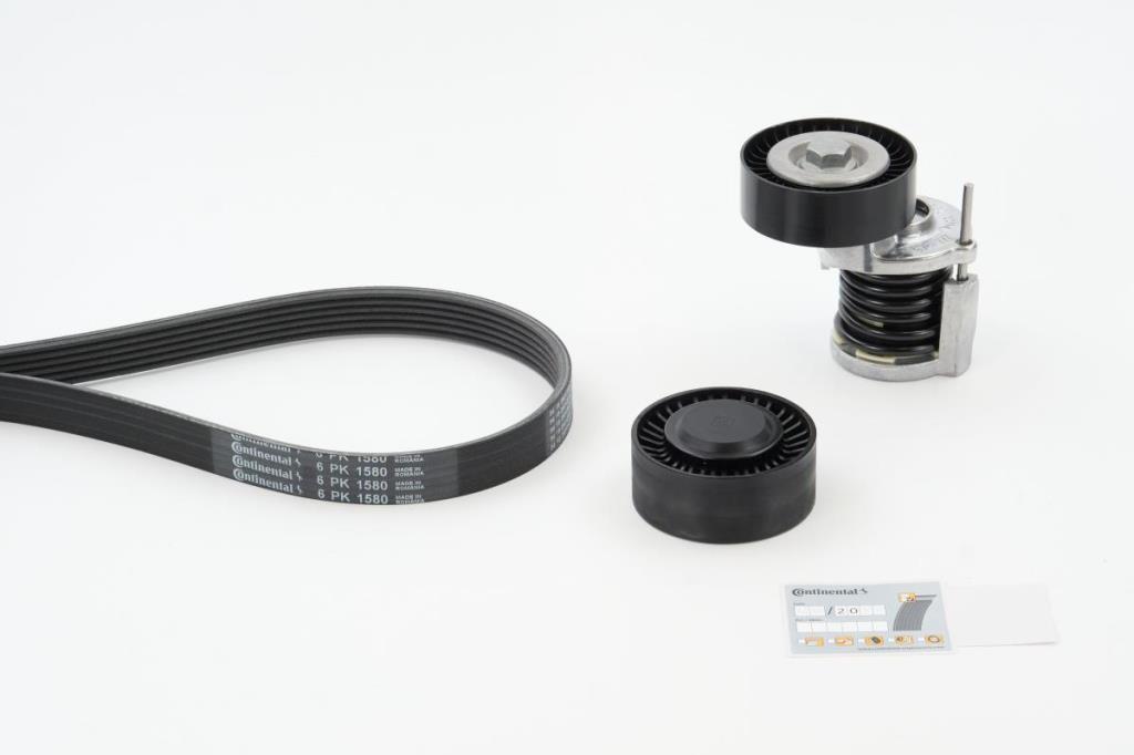 Kit de courroie d'accessoire (Courroie d’alternateur) CONTITECH ref. 6PK1580K1