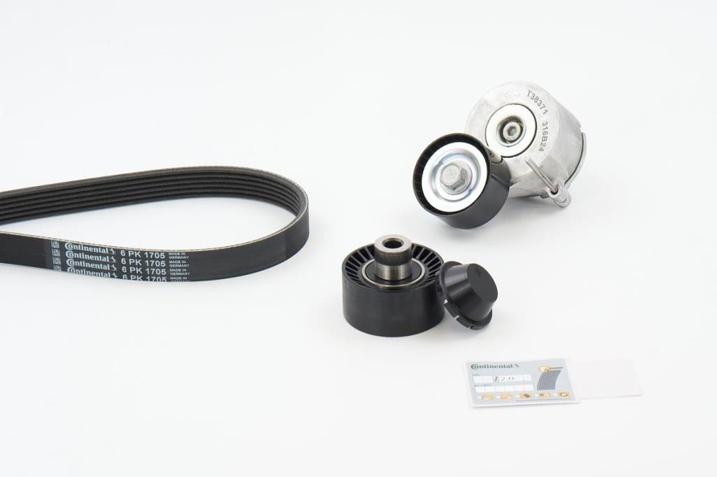 Kit de correias trapezoidais estriadas CONTITECH ref. 6PK1705K2