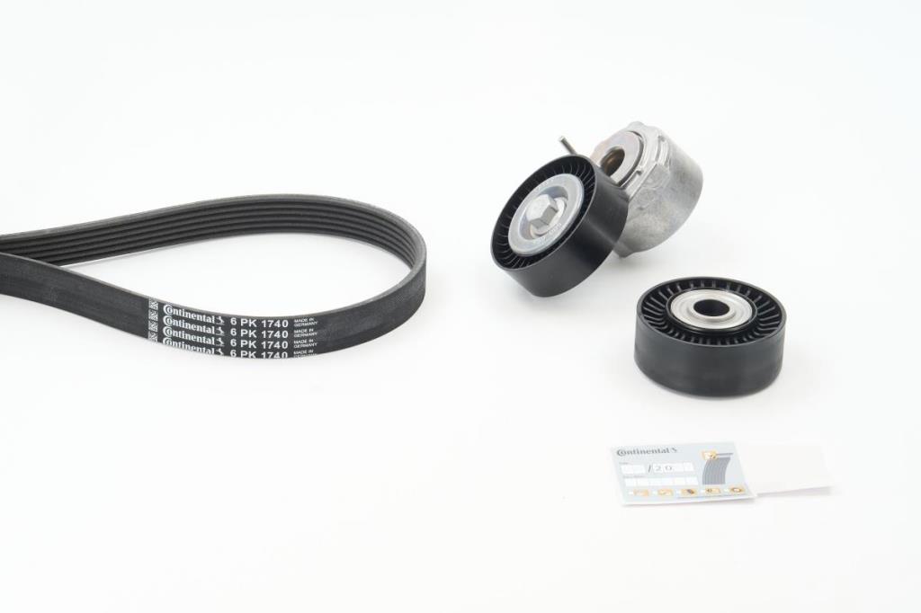Kit de correias trapezoidais estriadas CONTITECH ref. 6PK1740K3