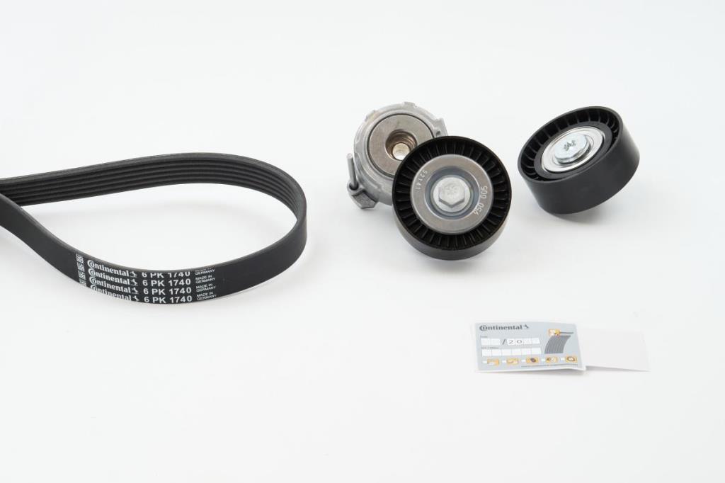 Kit de courroie d'accessoire (Courroie d’alternateur) CONTITECH ref. 6PK1740K4