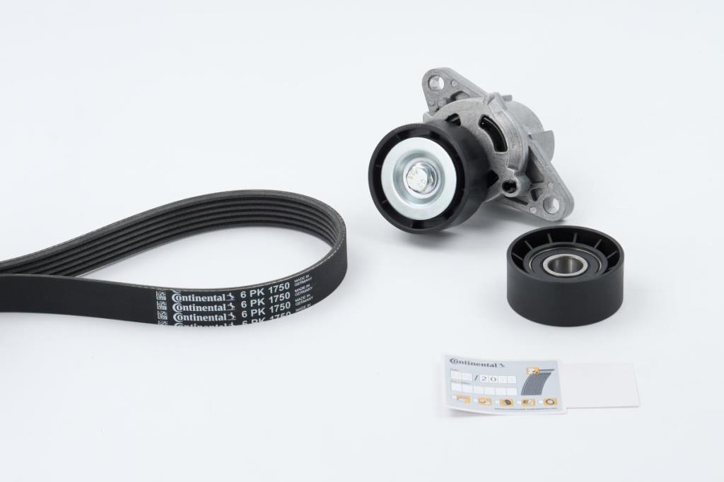 Kit de courroie d'accessoire (Courroie d’alternateur) CONTITECH ref. 6PK1750K2