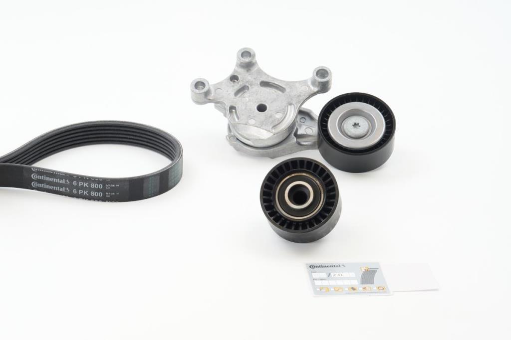 Kit de courroie d'accessoire (Courroie d’alternateur) CONTITECH ref. 6PK800K1