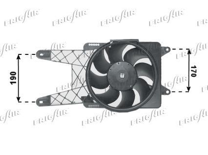 Ventilateur de refroidissement du moteur (Motoventilateur) Frig Air S.p.A. 0504.1203