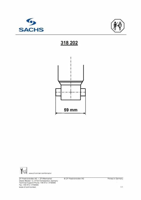 Amortiguadores SACHS ref. 318 202