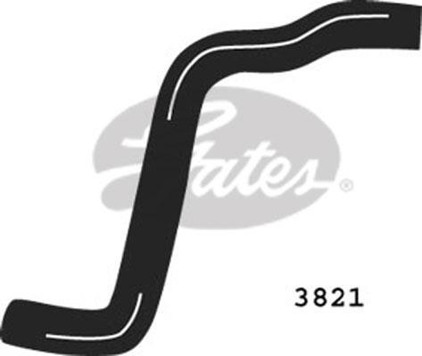 Durite de radiateur (Durite de refroidissement) GATES ref. 3821