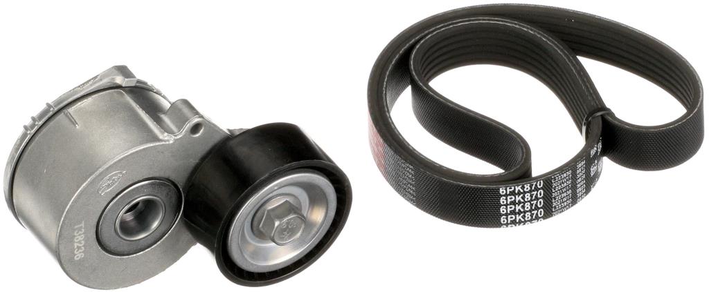 Kit de courroie d'accessoire (Courroie d’alternateur) GATES ref. K016PK870
