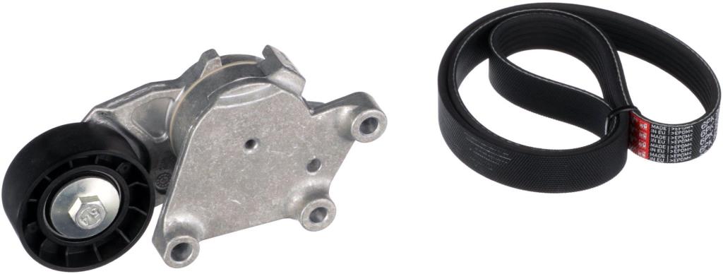 Kit de courroie d'accessoire (Courroie d’alternateur) GATES ref. K016PK965