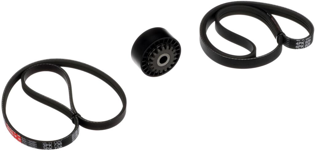 Kit de correias trapezoidais estriadas GATES ref. K033PK738
