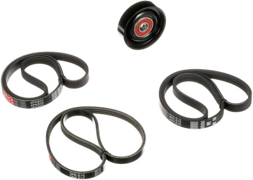 Kit de courroie d'accessoire (Courroie d’alternateur) GATES K074PK878