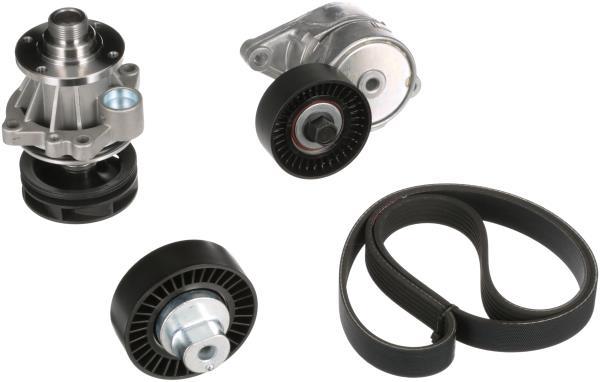 Pompe à eau+Jeu de courroie trapézoïdale à nervures (Pompe à eau et courroie accessoires) GATES KP16PK1540