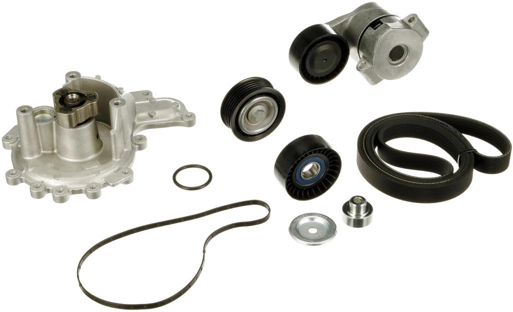 Pompe à eau+Jeu de courroie trapézoïdale à nervures (Pompe à eau et courroie accessoires) GATES KP16PK1640