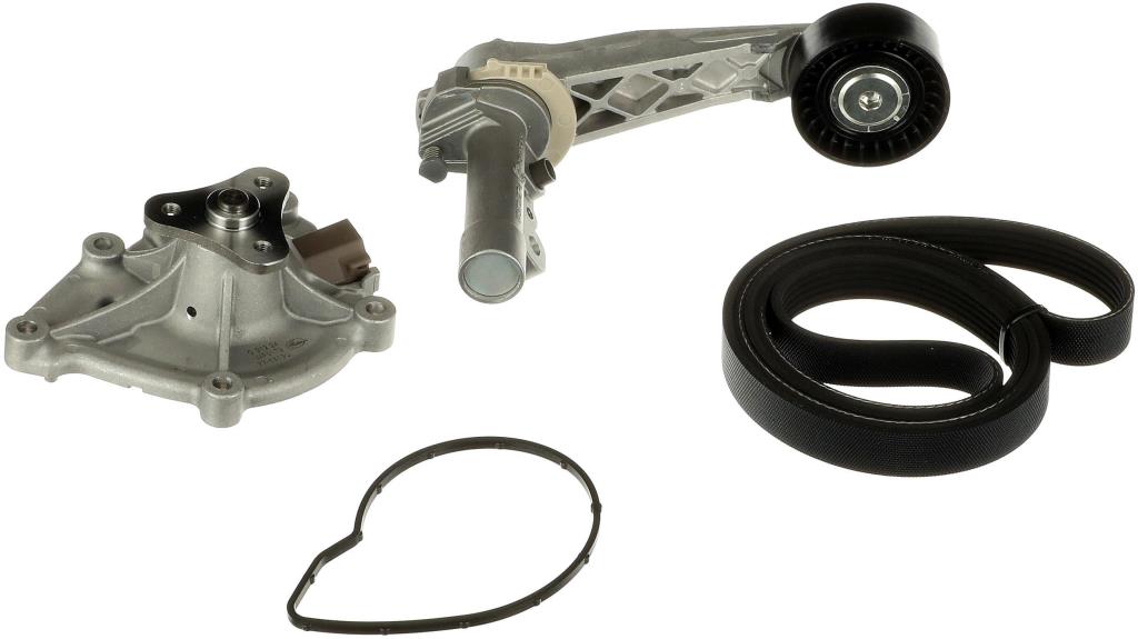 Pompe à eau+Jeu de courroie trapézoïdale à nervures (Pompe à eau et courroie accessoires) GATES KP16PK903XS