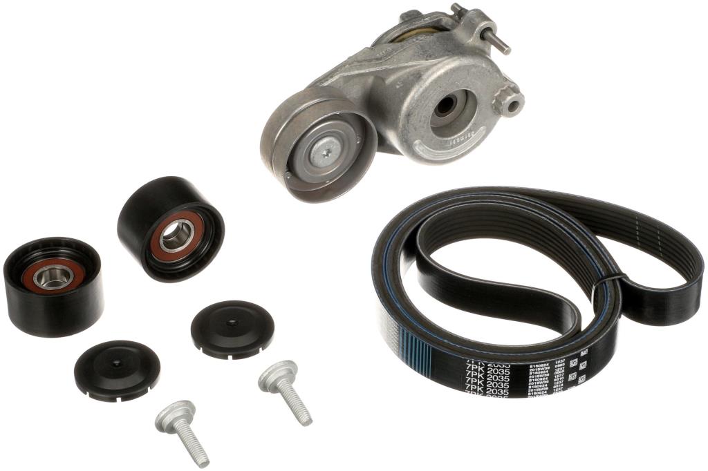 Pompe à eau+Jeu de courroie trapézoïdale à nervures (Pompe à eau et courroie accessoires) GATES KP17PK2035-1