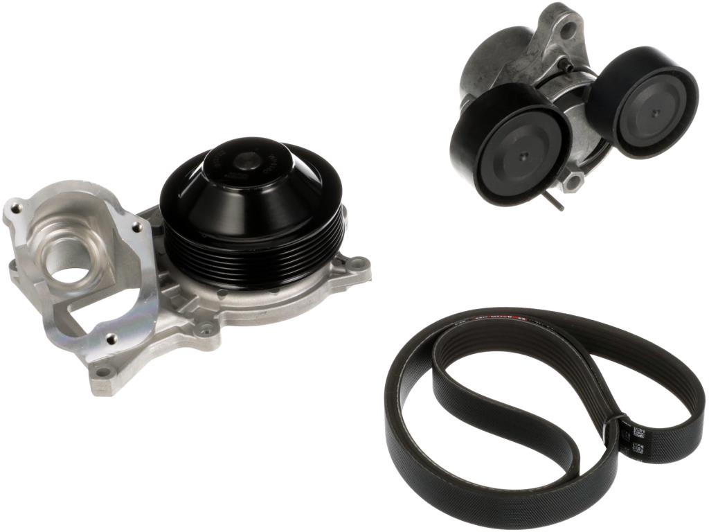 Pompe à eau+Jeu de courroie trapézoïdale à nervures (Pompe à eau et courroie accessoires) GATES KP236PK1700